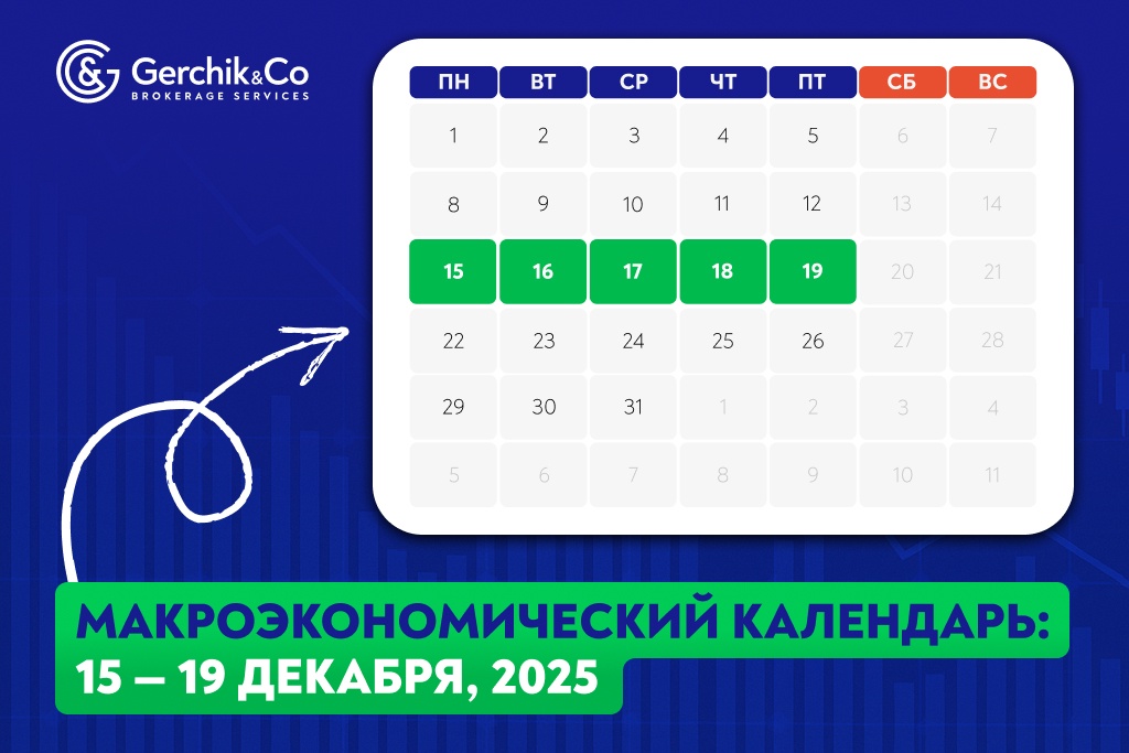 Макроэкономический календарь на 15 — 19 декабря 2025 года
